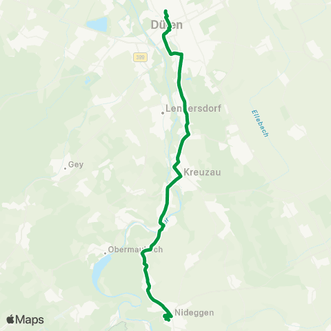 AVV Düren - Kreuzau - Winden - Nideggen map