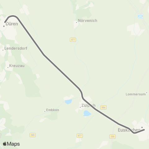 AVV Düren - Binsheim - Rommelsheim - Vettweiß - Zülpich - Euskirchen map