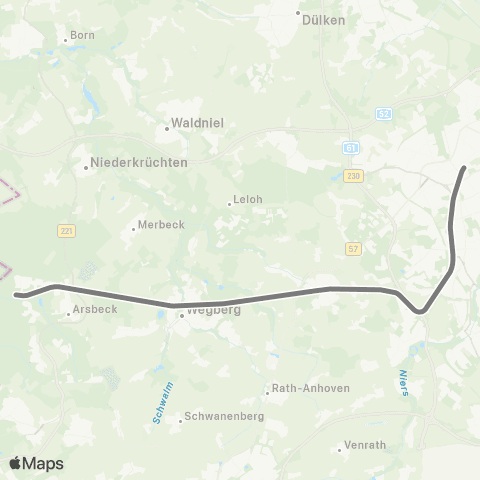 AVV Dalheim - Wegberg - Mönchengladbach map
