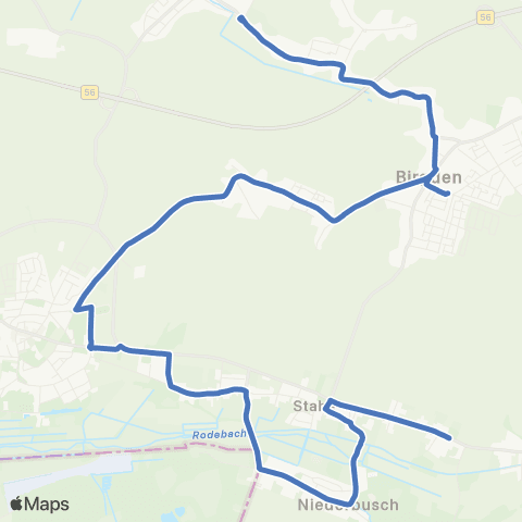 AVV Stahe - Niederbusch - Kreuzrath - Schierwaldenrath - Birgden / Mindergangelt - Gangelt - Hastenrath - Langbroich - Breberen map