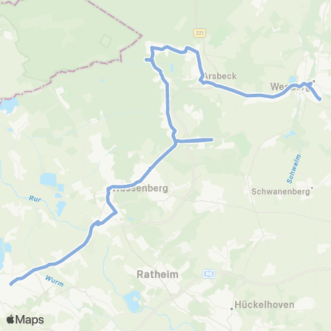 AVV Wegberg - Klinkum - Arsbeck - Dalheim - Wildenrath - Wassenberg - Heinsberg map