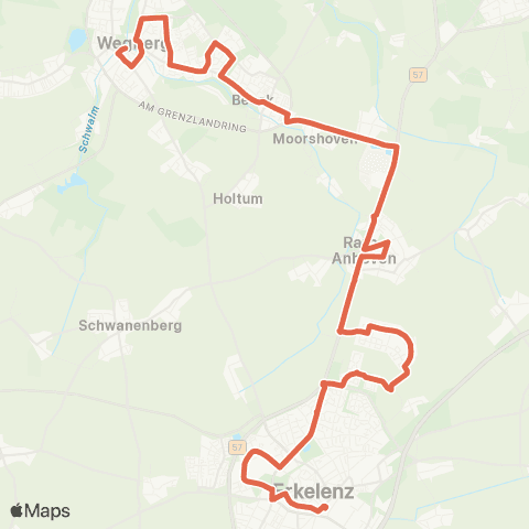 AVV Erkelenz - Keyenberg (neu) Rath-Anhoven - Kipshoven - Beeck - Gerichhausen - Wegberg map