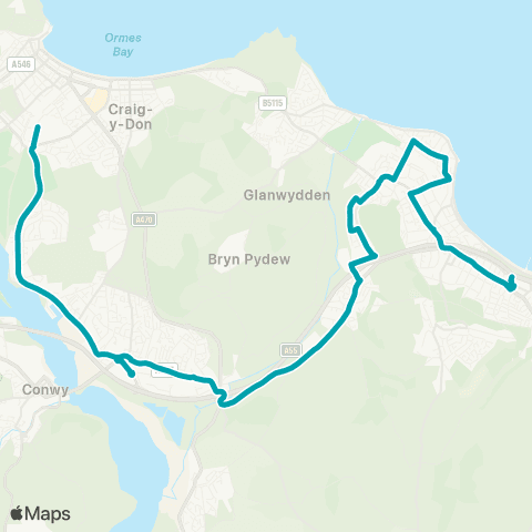 Arriva Wales Colwyn Bay Railway Station - Post Office map