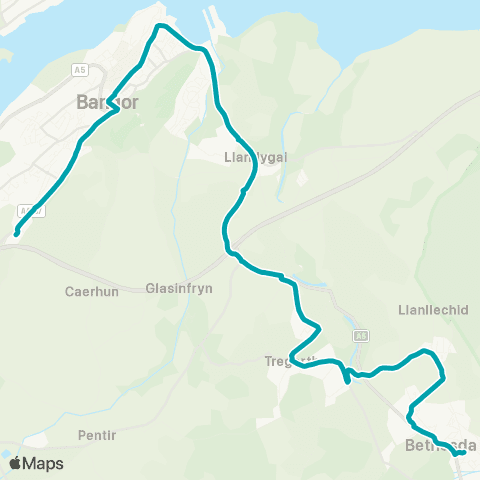 Arriva Wales Adwy'R Nant - Tesco map