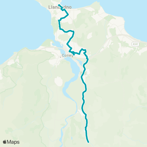 Arriva Wales Hen Efail - Palladium Stop Y map