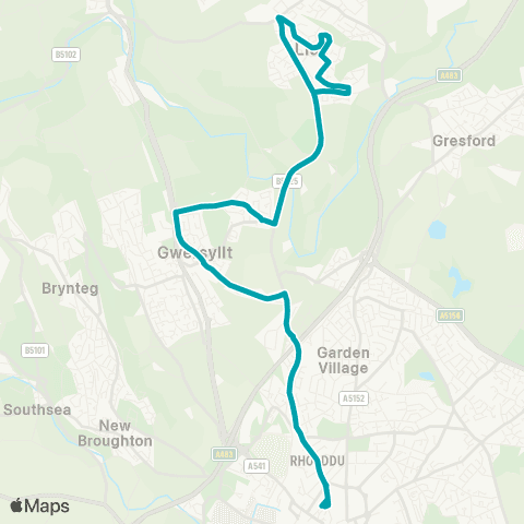 Arriva Wales Wrexham Bus Sta 6 - Wrexham Bus Sta 6 map