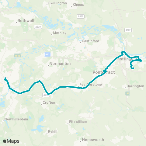 Arriva Yorkshire  map
