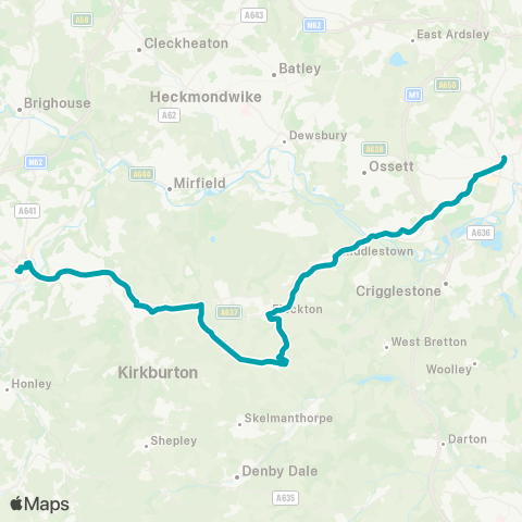 Arriva Yorkshire  map