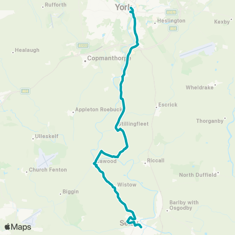 Arriva Yorkshire  map
