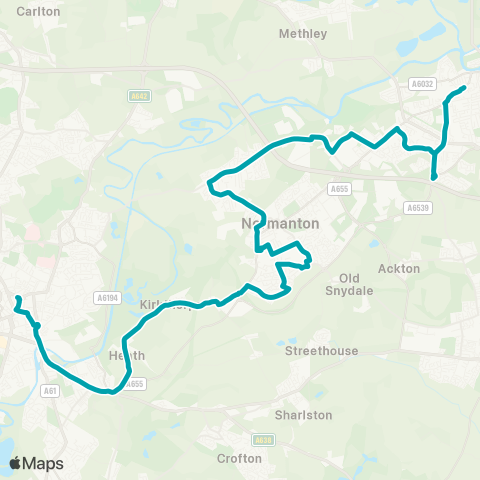 Arriva Yorkshire  map