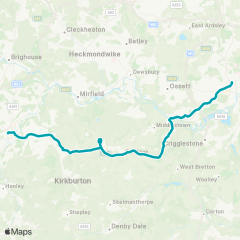 Arriva Yorkshire  map