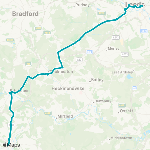 Arriva Yorkshire  map