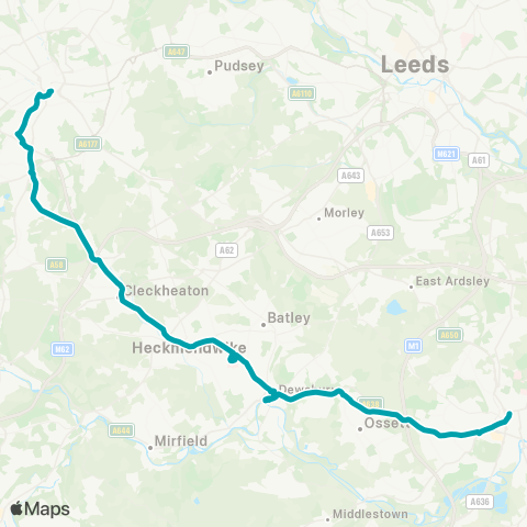 Arriva Yorkshire  map