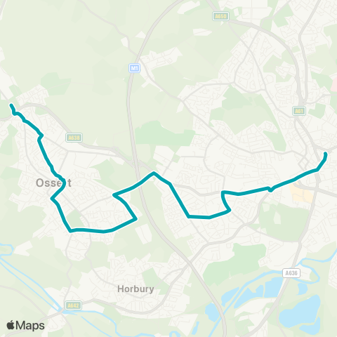 Arriva Yorkshire  map