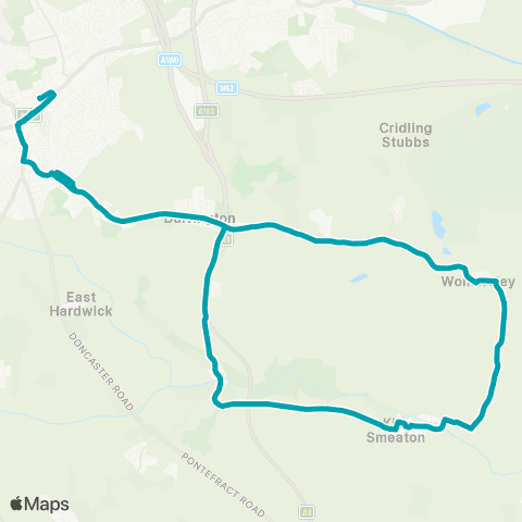Arriva Yorkshire Pontefract Bus Sta - Pontefract Bus Sta map
