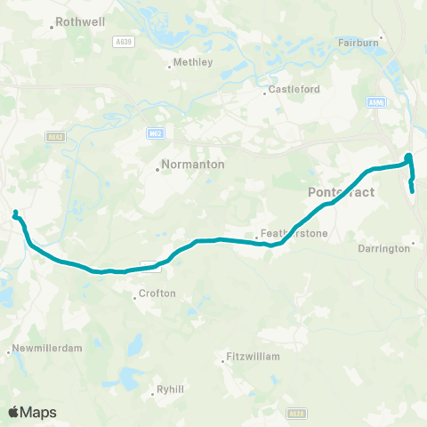 Arriva Yorkshire Grovehall Ln Tk Maxx - Wakefield Bus Sta map