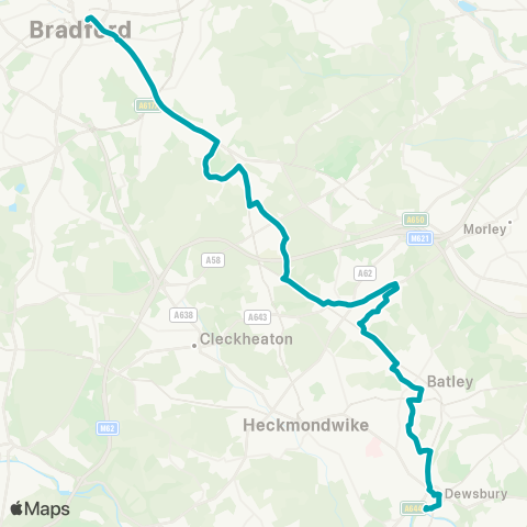 Arriva Yorkshire  map