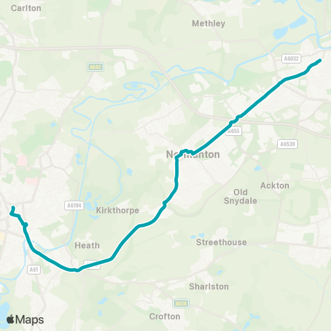Arriva Yorkshire  map