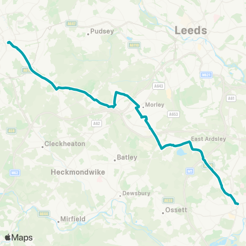 Arriva Yorkshire  map