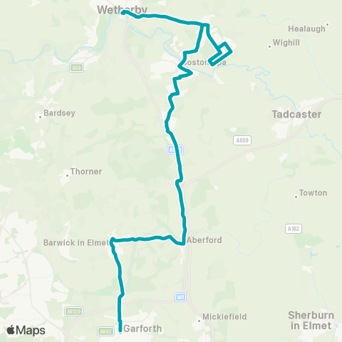 Arriva Yorkshire  map