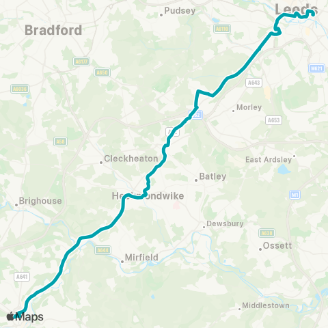 Arriva Yorkshire  map
