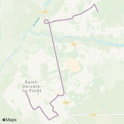 Azalys - Lignes scolaires Collège Carné - Gérard Dubois map