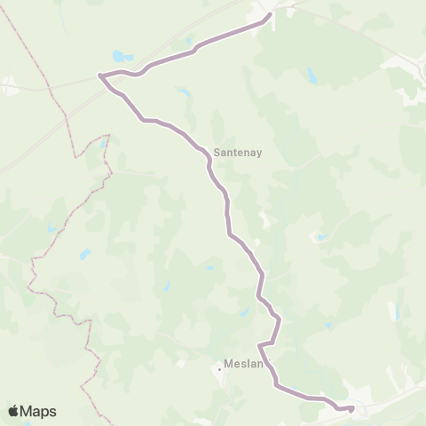 Azalys - Lignes scolaires Herbault - Gendarmerie - Collège map