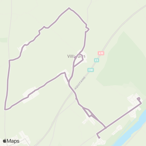 Azalys - Lignes scolaires Parking Départ École - Parking Départ École map