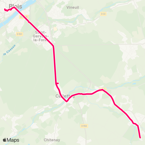 Azalys Cheverny - Château - Gare Routière SNCF map