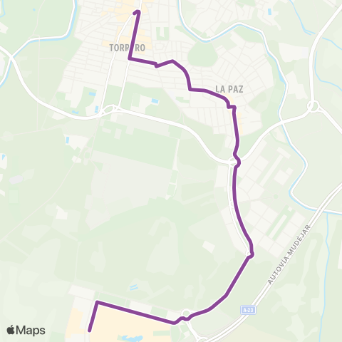 Transporte Urbano de Zaragoza Plaza de las Canteras - Puerto Venecia map