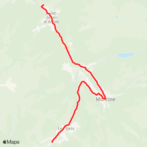 Balad'Aulps Bus Le Biot - Les Gets map