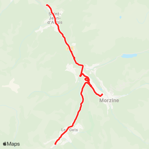 Balad'Aulps Bus Le Jotty - Les Gets map