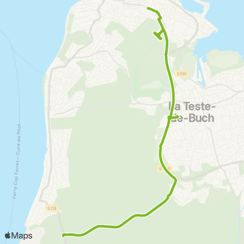 Baïa Gare d'Arcachon - Dune du Pilat / Plage de Salie map
