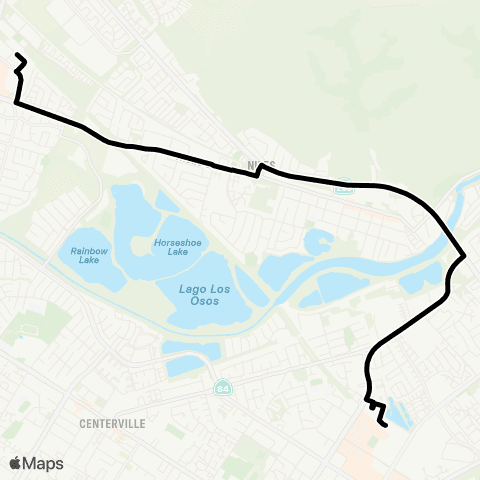 BART Bus Bridge map