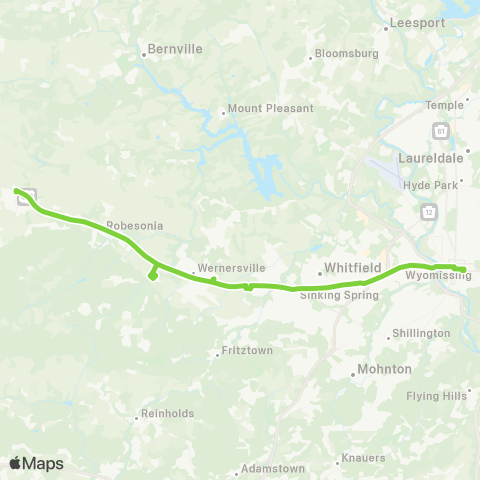 BARTA Wernersville via Sinking Spring map