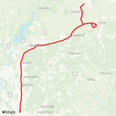 BARTA Lyon Station / East Penn DEKA map