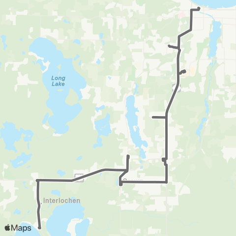 BATA Traverse City to Interlochen map