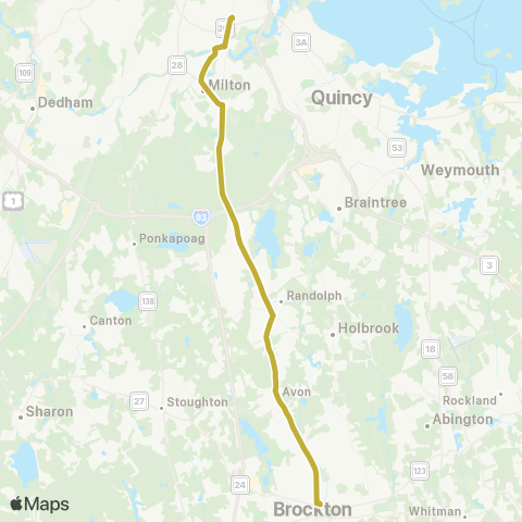 BAT Ashmont Express map