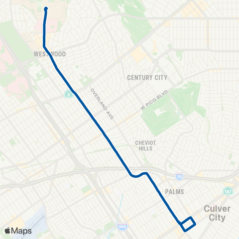Big Blue Bus Venice / Westwood Station / UCLA Rapid map