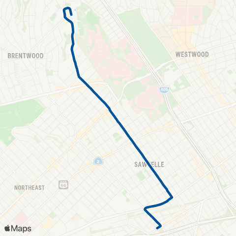 Big Blue Bus Barrington Avenue map