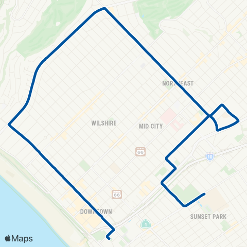 Big Blue Bus 26th Street map