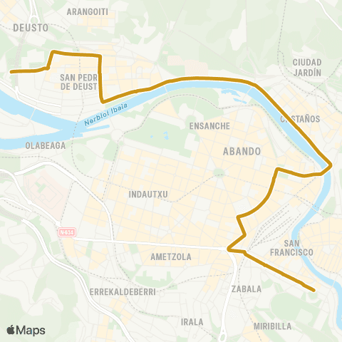 Bilbobus Deustu - Atxuri map
