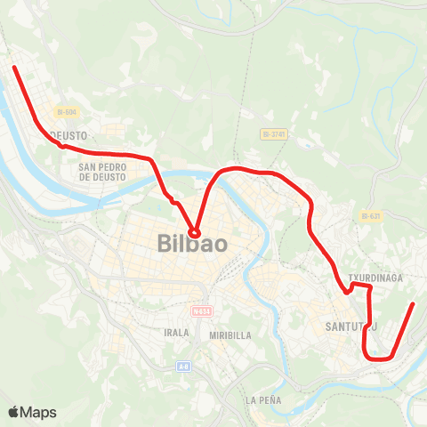 Bilbobus San Ignacio - Txurdinaga map