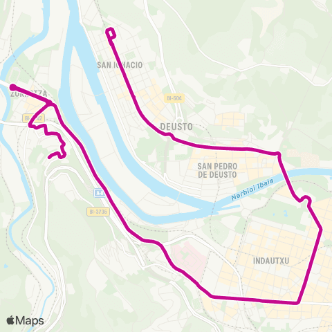Bilbobus San Ignacio - Zorrotza map