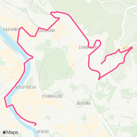 Bilbobus Sarrikue - Atxuri map