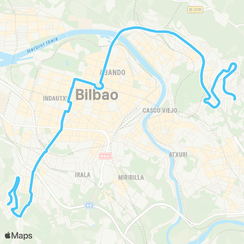 Bilbobus Arabella - Betolatza map
