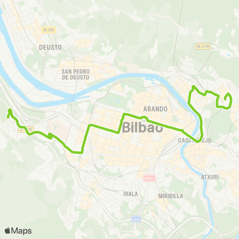 Bilbobus Uribarri - Altamira map