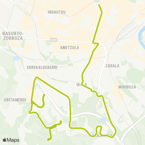 Bilbobus Artazu / Xalbador - Plaza Elíptica map