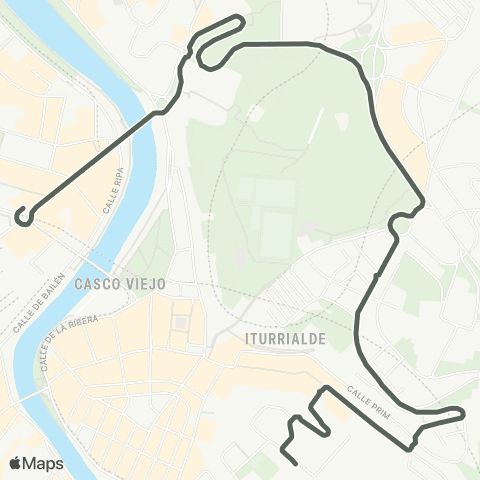 Bilbobus Solokoetxe - Plaza Circular map