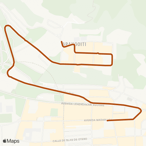 Bilbobus Arangoiti - Deustu map